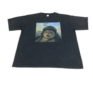 NWT Air Force Cat Funny Graphic T Shirt XL Y31